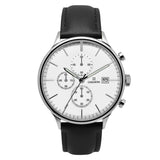 Reloj Elegante Rosé Negro con Dial Blanco