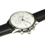 Reloj Elegante Rosé Negro con Dial Blanco