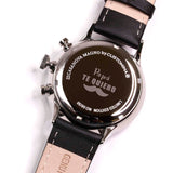 Reloj Elegante Rosé Negro con Dial Blanco