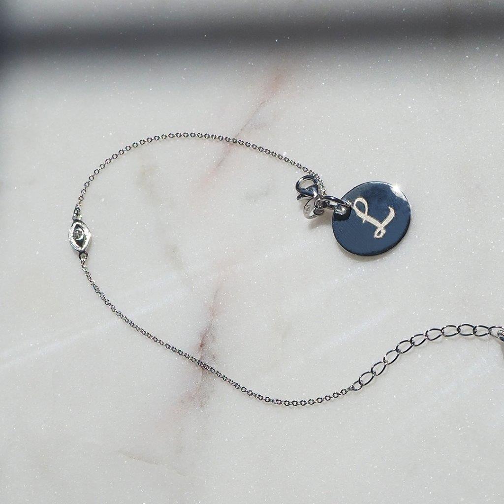 Pulsera Ojo Turco con Circonita Plata