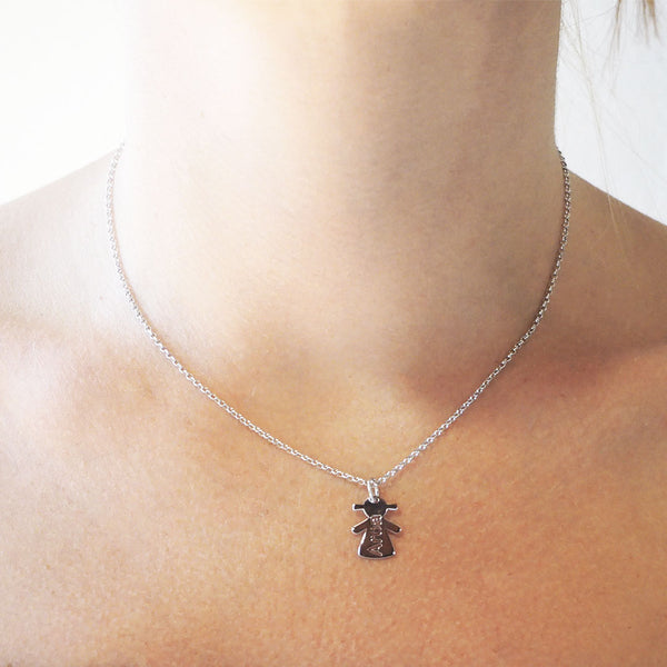 Collar con nombre niña Plata