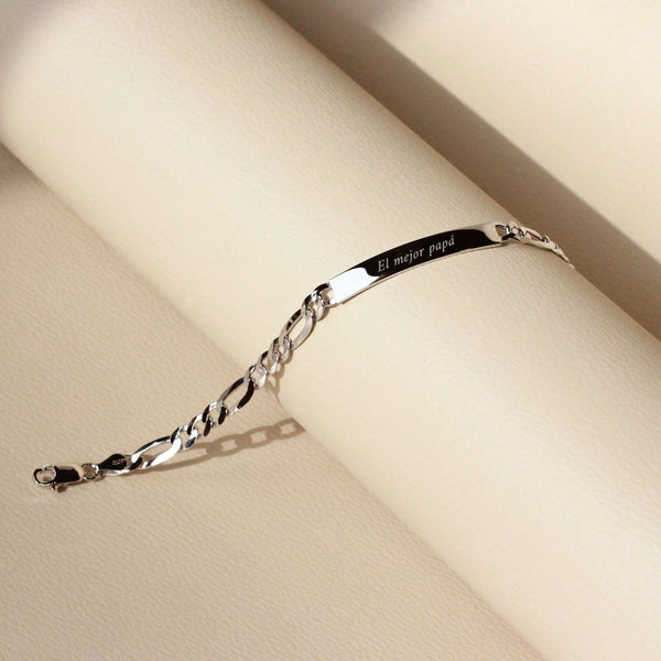 Pulsera Fígaro en plata 6mm