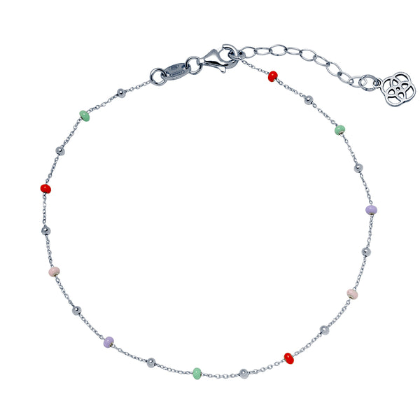 Tobillera Multicolor Plata