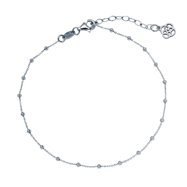 Tobillera Bolitas Plata