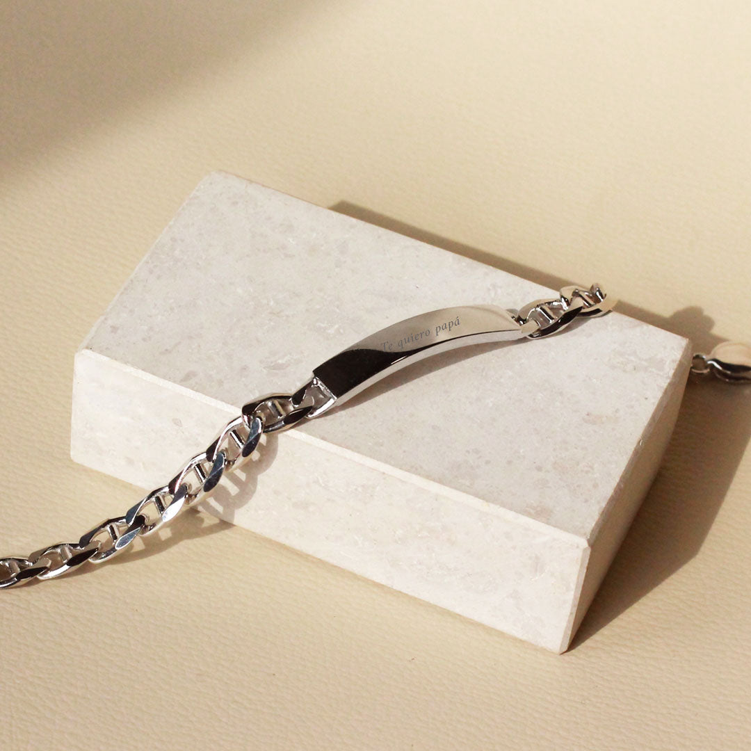 Pulsera Traversino 8mm Plata