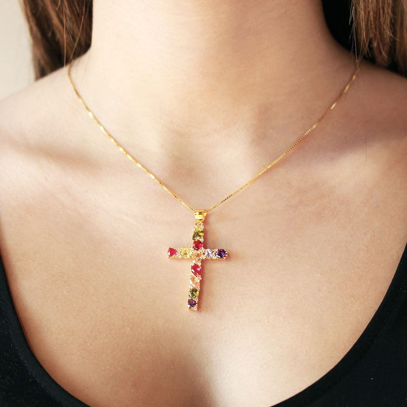 Collar Alma Cross Doré