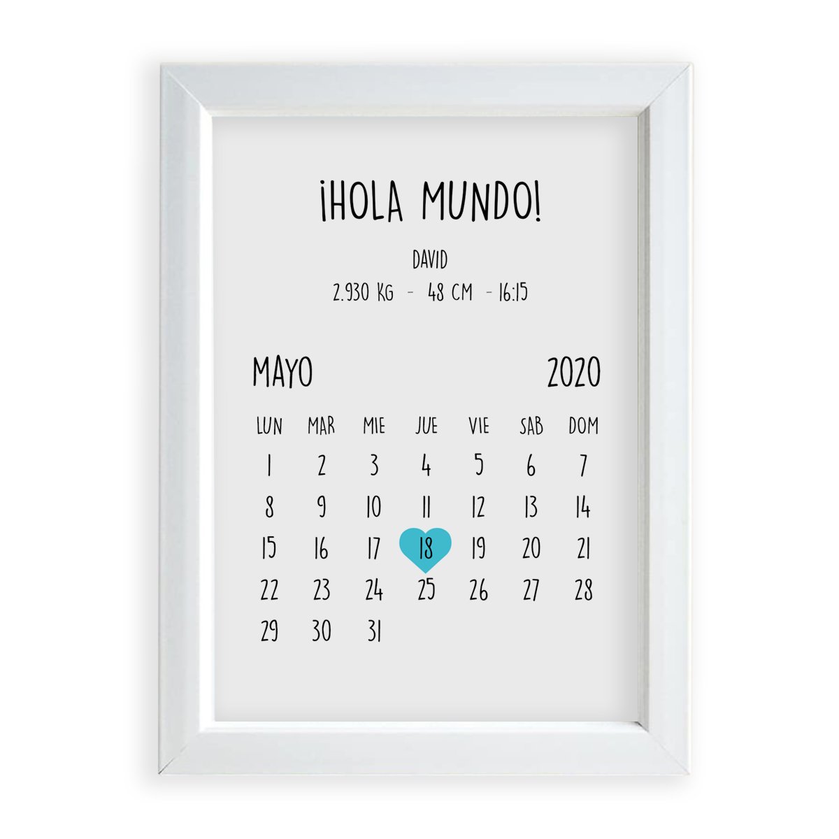 Cuadro Personalizado Calendario