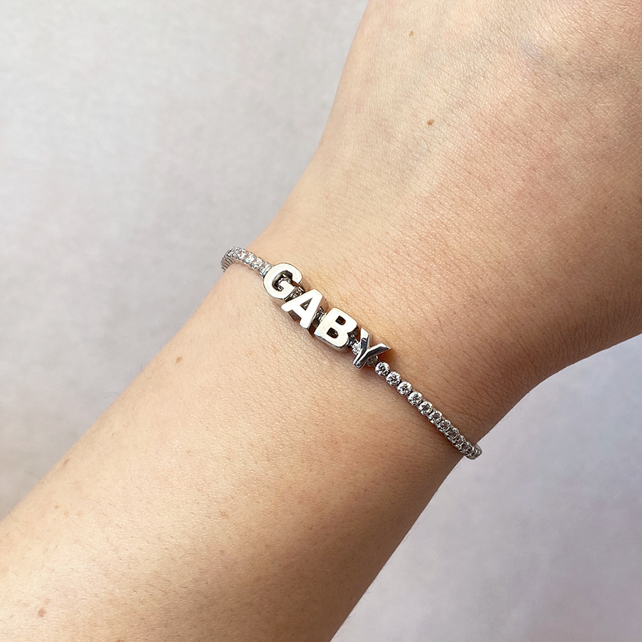 Clip Love Charm Inicial Plata