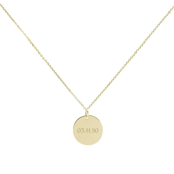 Collar Medalla de Oro 9K y Oro 18K Personalizado