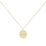 Collar Personalizable Medalla Pequeña en Oro
