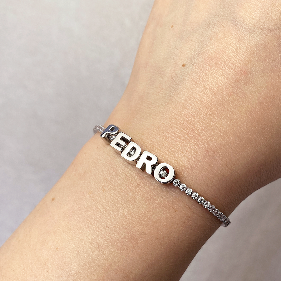 Clip Love Charm Inicial Plata