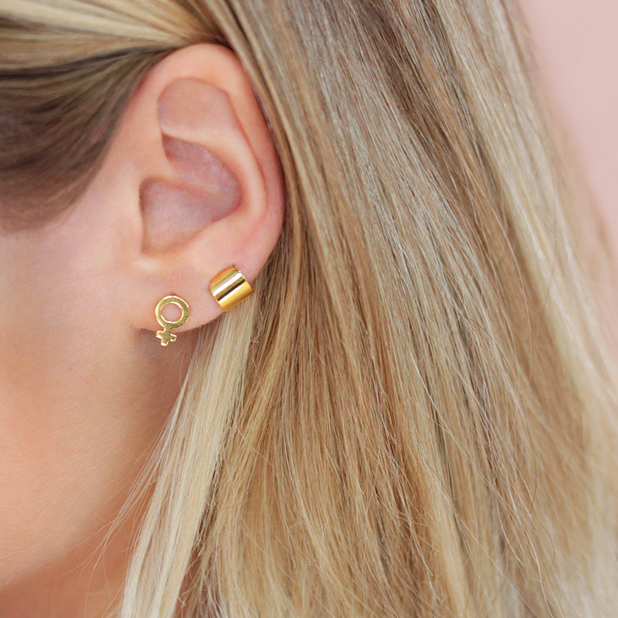 Pendientes Símbolo Mujer Plata